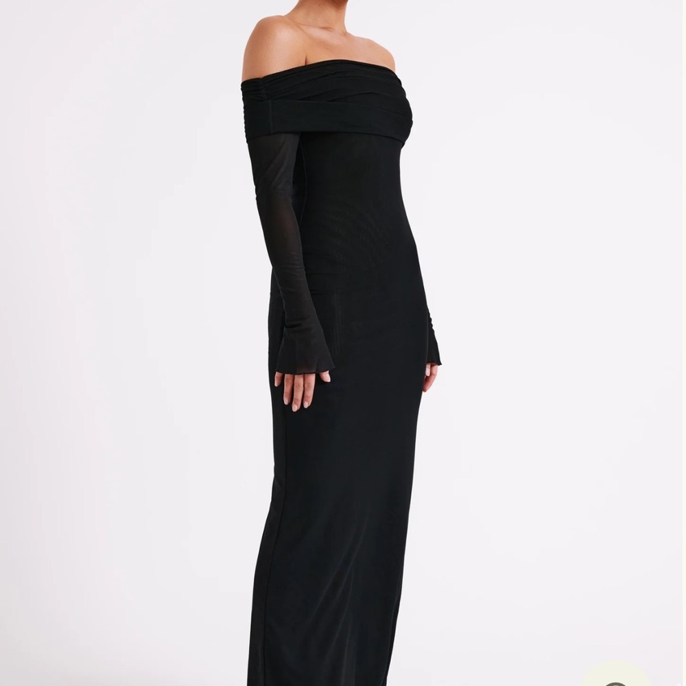 Meshki Strapless Black Dress